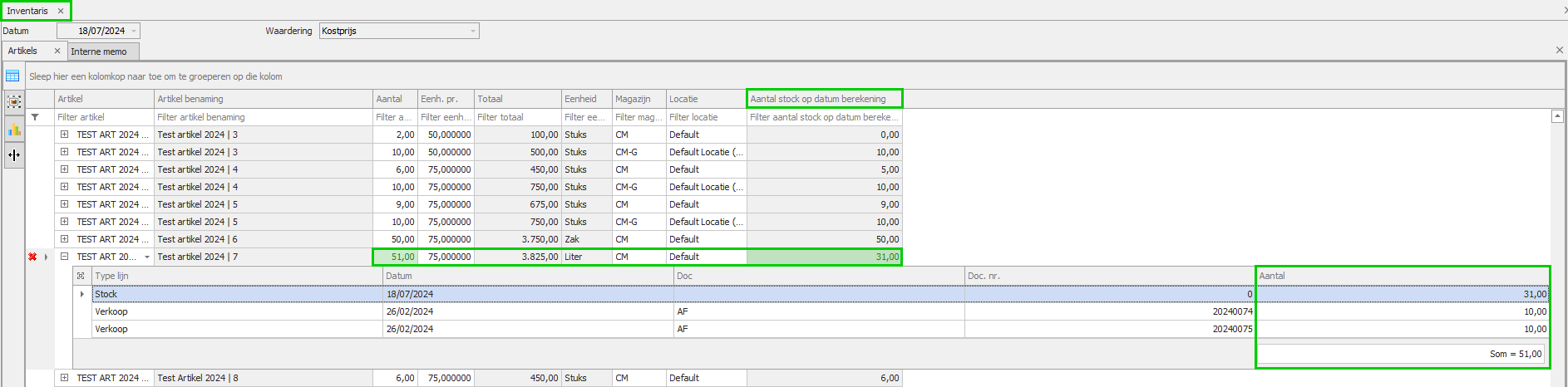 Inventaris vs stocklijst
